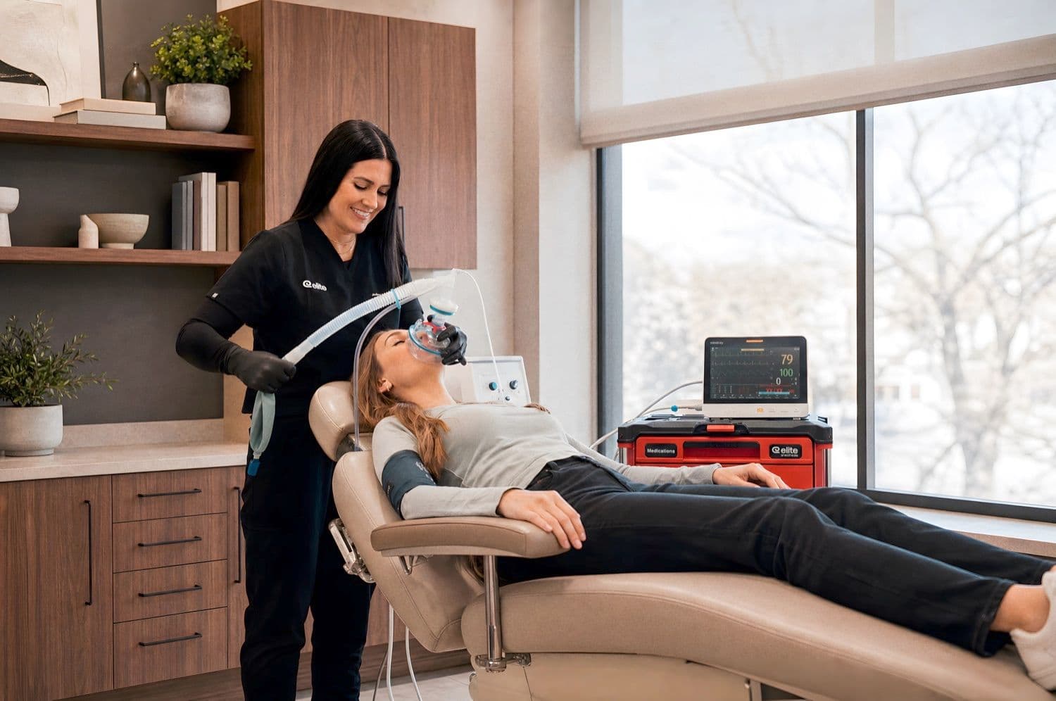 Dental procedure with anesthesia