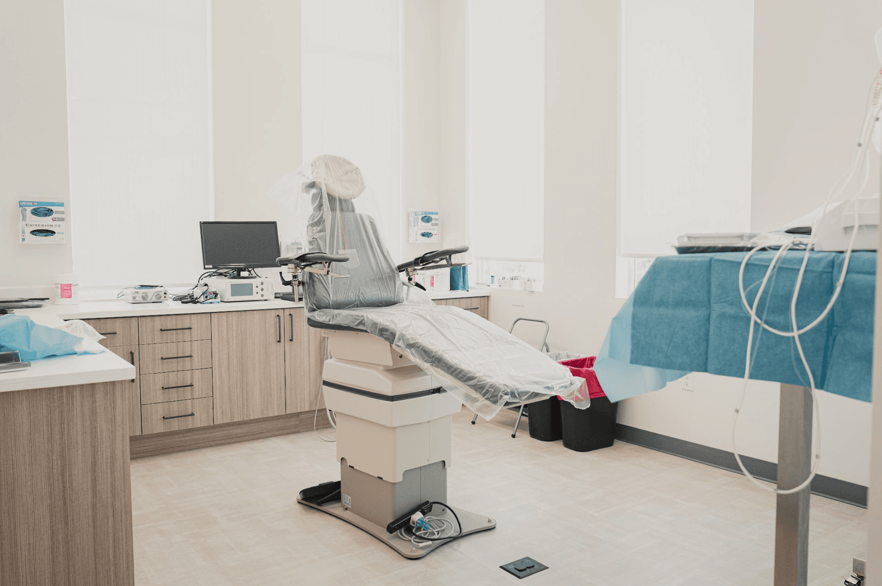 Calm patient resting comfortably before treatment